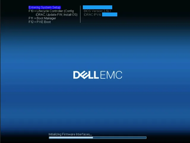 Quá trình chờ vào chế độ Setup 