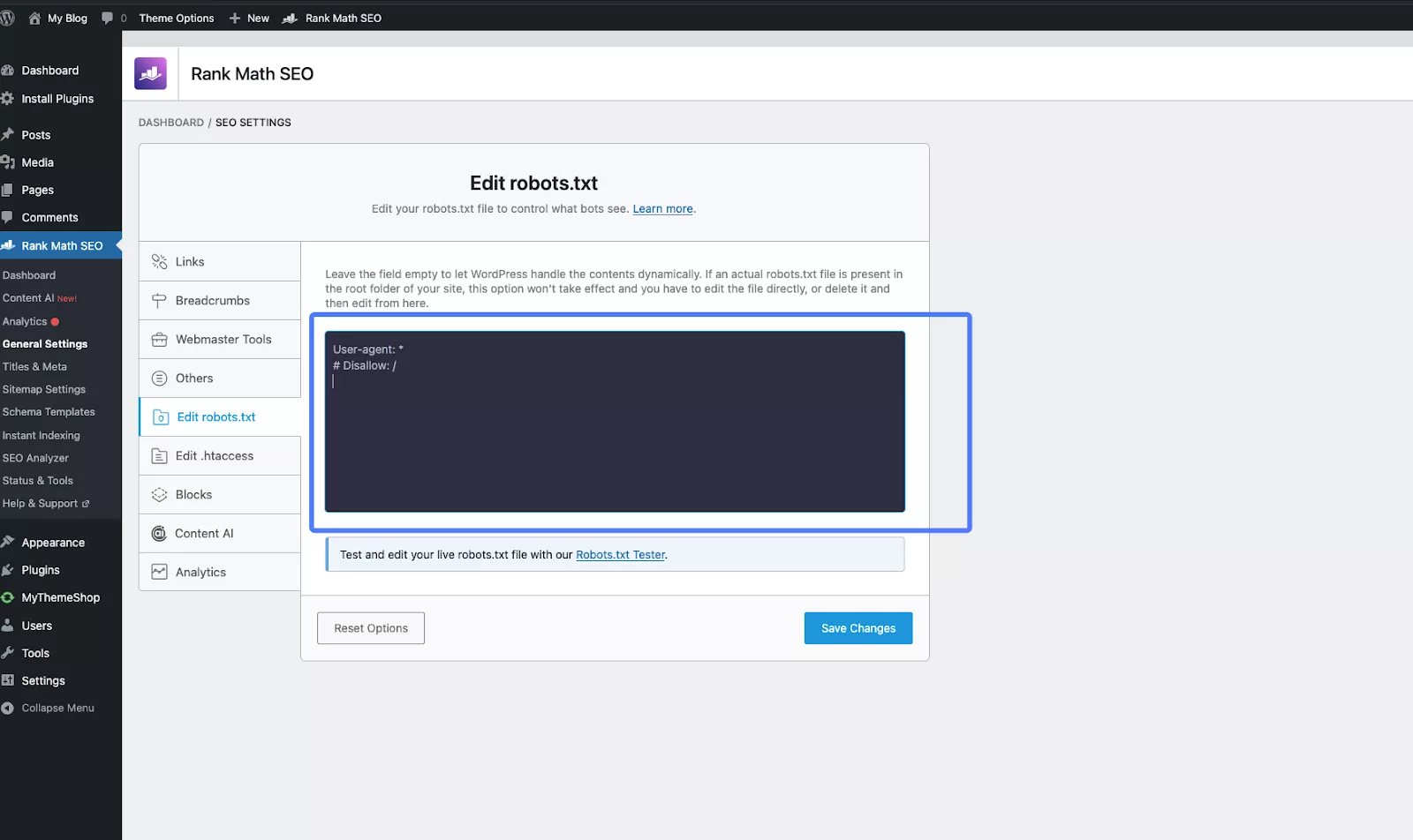 Kiểm tra file robots.txt (nâng cao)