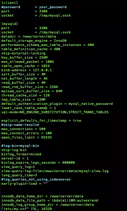 Xác định và mở file cấu hình