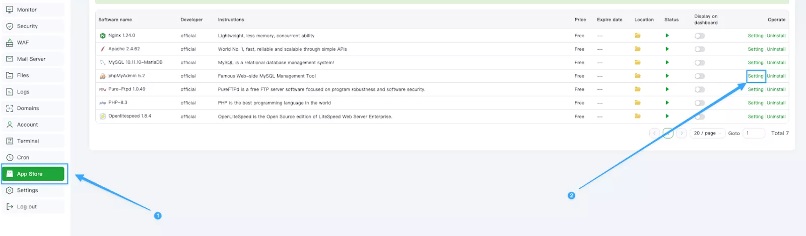 Kiểm tra phiên bản PHP của phpMyAdmin