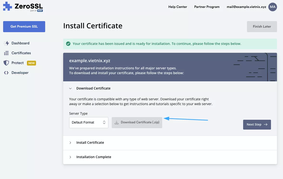 Tải bộ SSL miễn phí về sử dụng