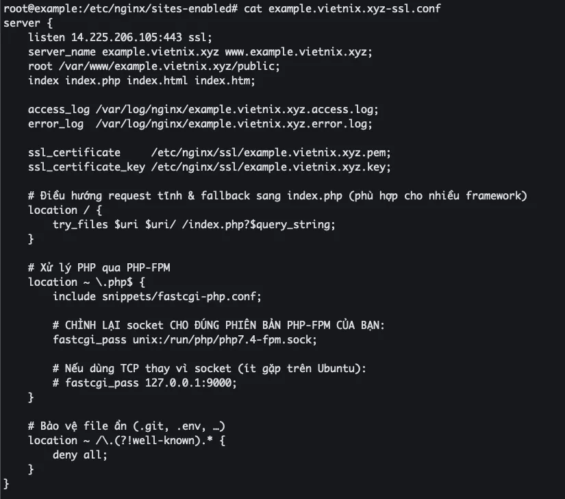 Tạo tệp cấu hình Virtual Host cho SSL