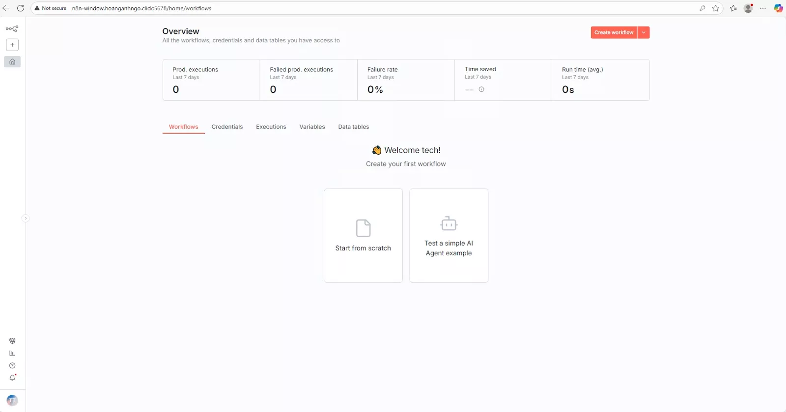 Khởi động lại n8n