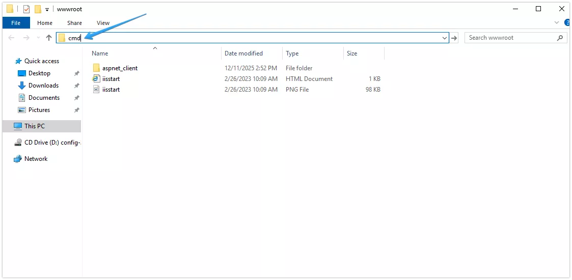 Mở Command Prompt (CMD)