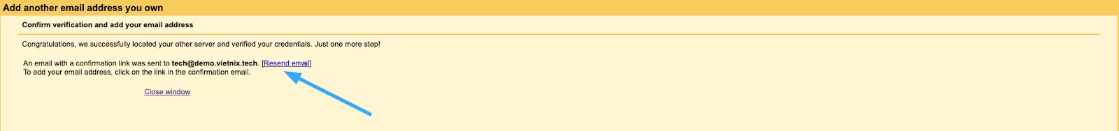 Chọn gửi lại email khi không nhận được mail phản hồi 