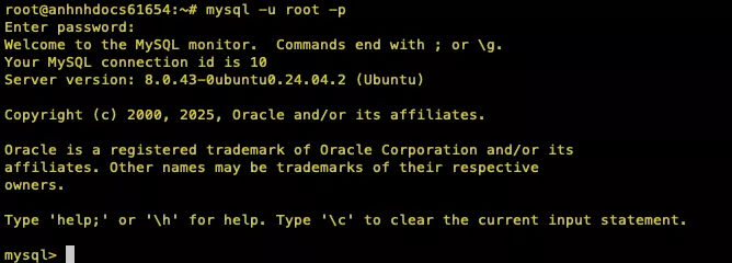 Đăng nhập lại bằng mật khẩu mới