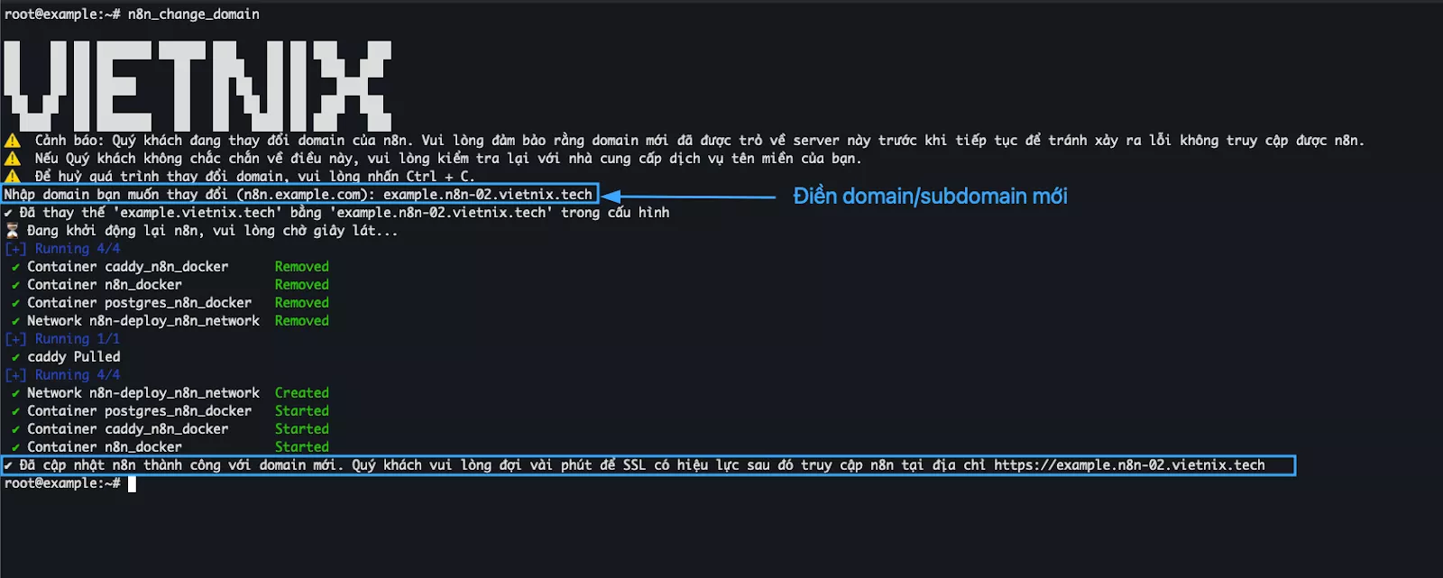 Đổi domain chính