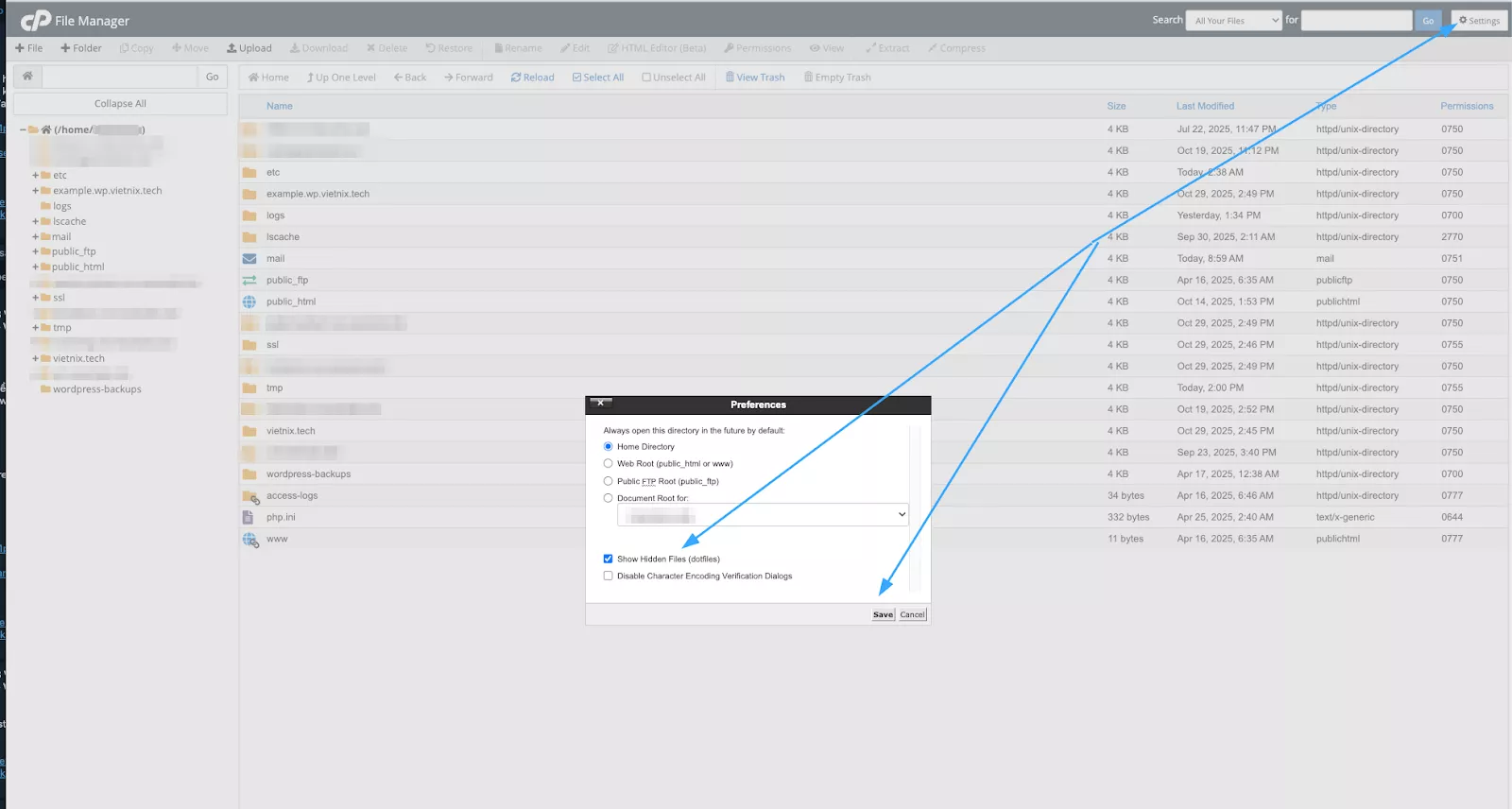 Hiển thị các file hệ thống bị ẩn 
