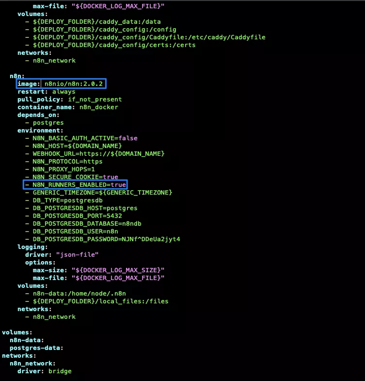 Cấu hình lại Docker Compose cho phiên bản 2.0 