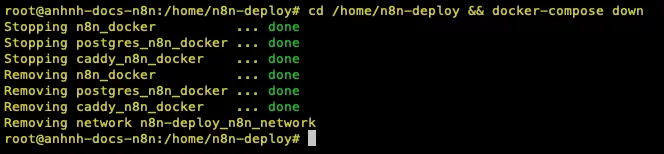 Dừng các container đang chạy