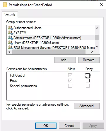 Cấp toàn quyền cho quản trị viên