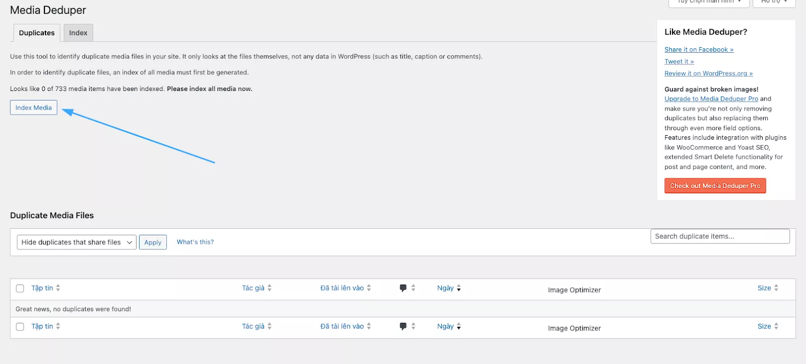 Quét bằng cách thu thập index 