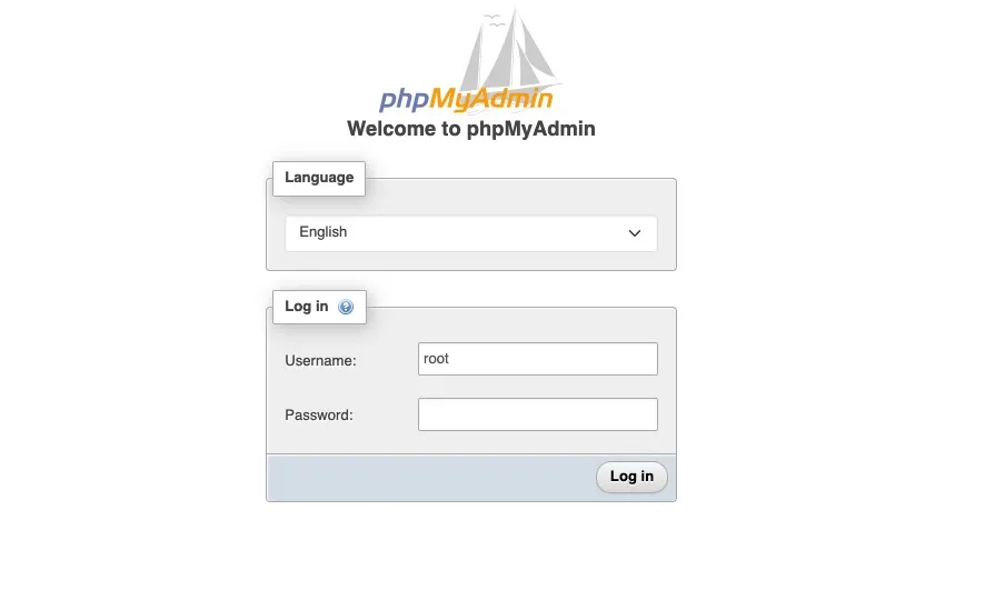 Truy cập phpMyAdmin