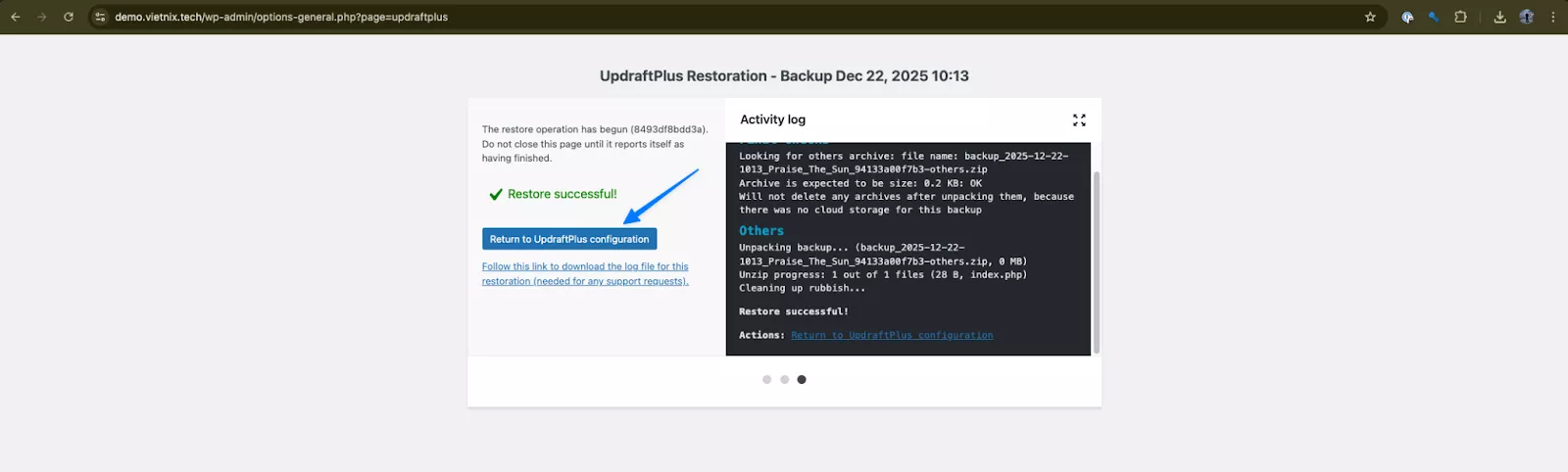 Thực hiện khôi phục dữ liệu 