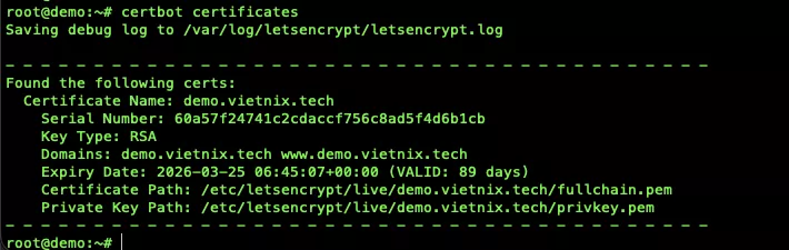 Kiểm tra danh sách chứng chỉ  