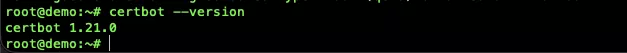 Kiểm tra phiên bản của Certbot  