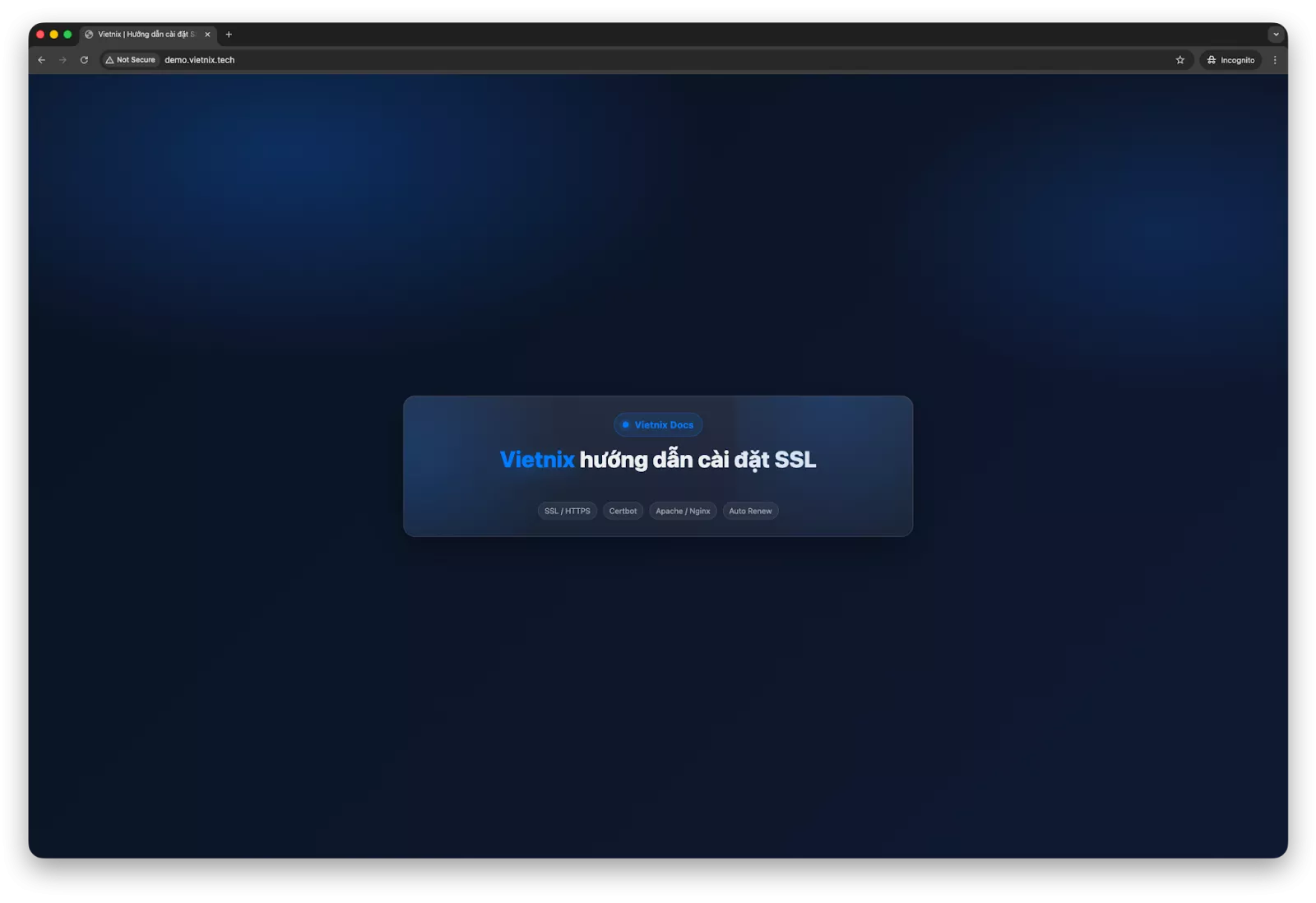 Hướng dẫn cấu hình website http  