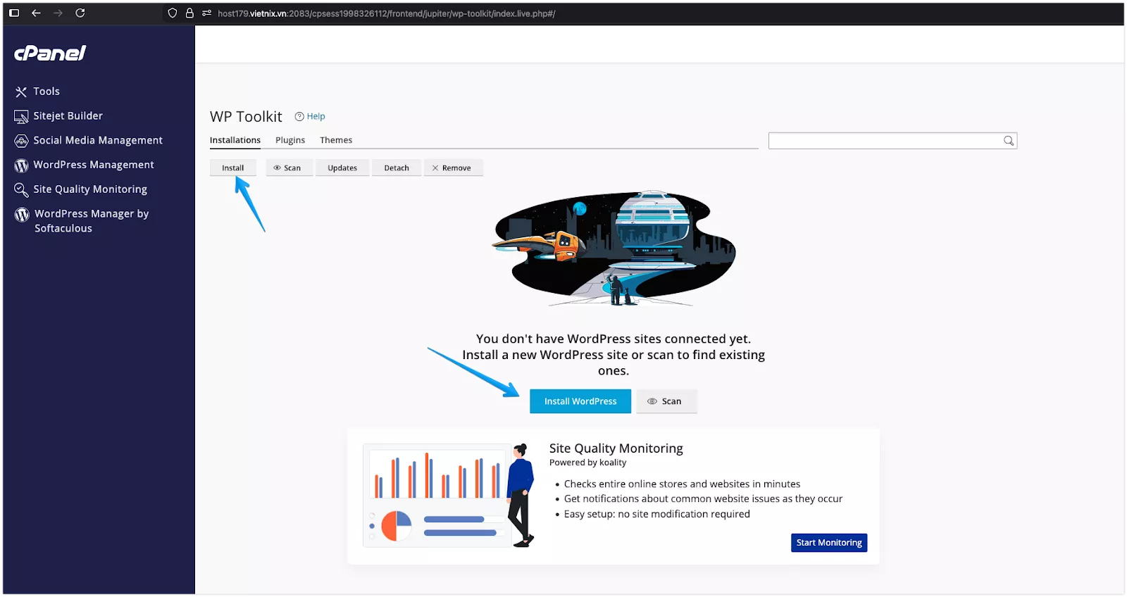 Cài đặt WordPress mới