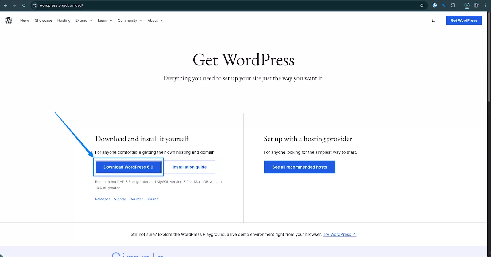 Chuẩn bị mã nguồn WordPress  