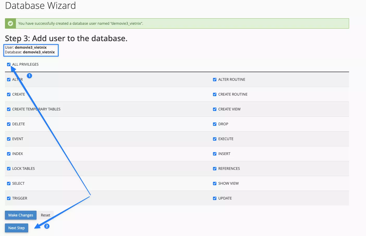 Phân quyền database  