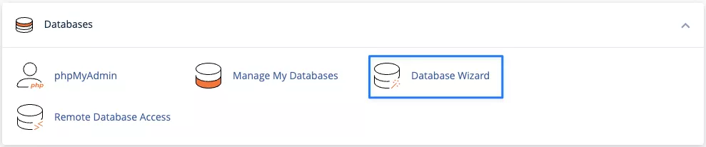 Truy cập MySQL Database Wizard  