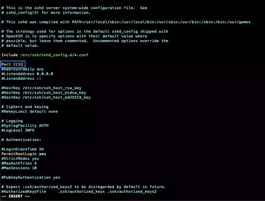 Chỉnh sửa file cấu hình SSH
