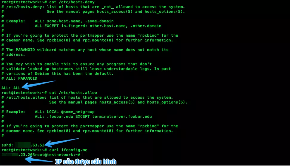 Chỉ cho phép 1 IP duy nhất truy cập SSH