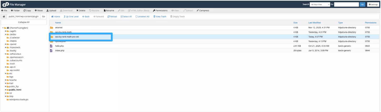 Tạm thời vô hiệu hóa Rank Math Pro