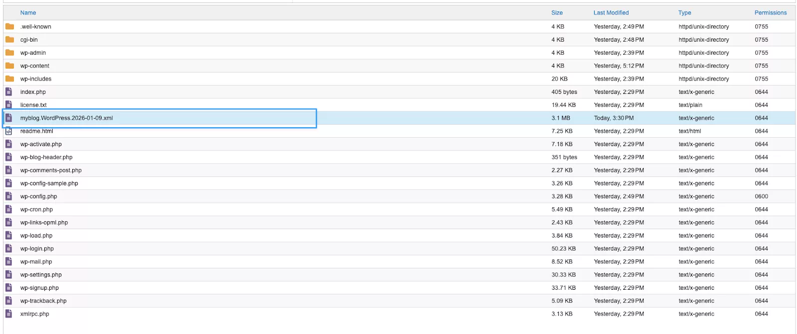 Upload file XML lên server site mới