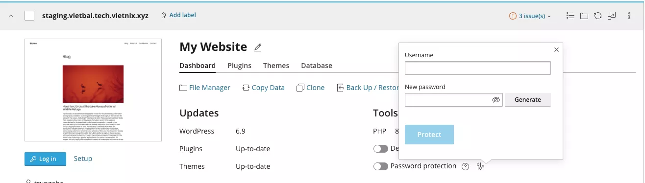 Bảo mật bằng mật khẩu