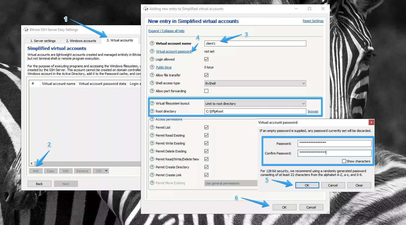 Tạo user truy cập SFTP 