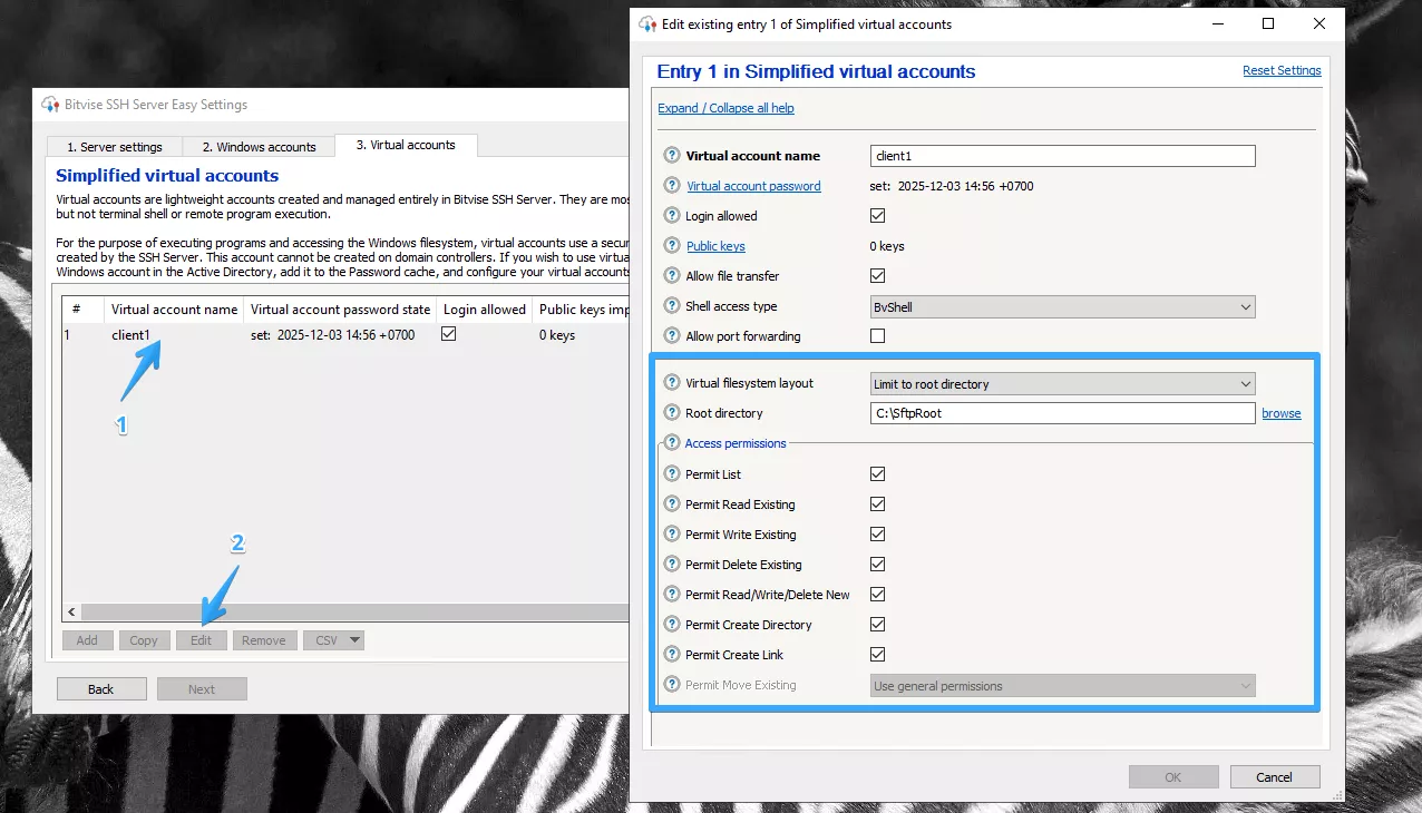 Phân quyền truy cập SFTP 