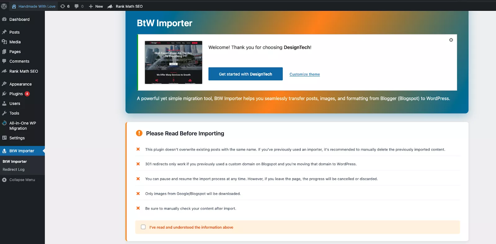 Xác nhận trước khi import 